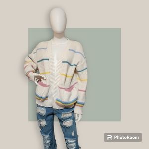 White Stripe Sweater